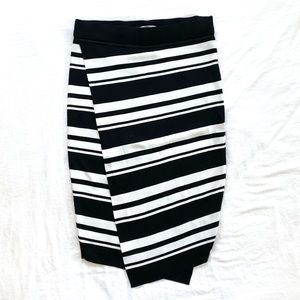 • striped wrap skirt •